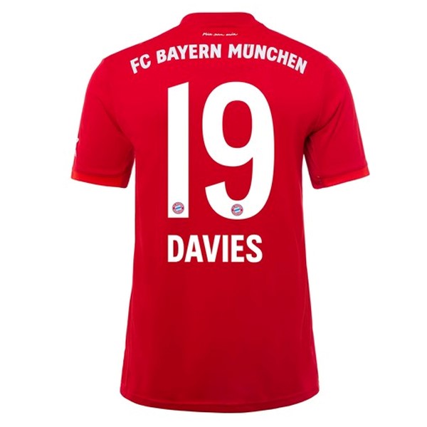 Camiseta Bayern Munich NO.19 Davies Primera equipación 2019-2020 Rojo